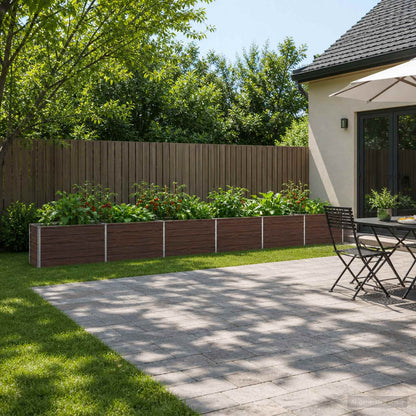 Raised Garden Bed Black 600 x 40 x 55 cm cold-rolled steel