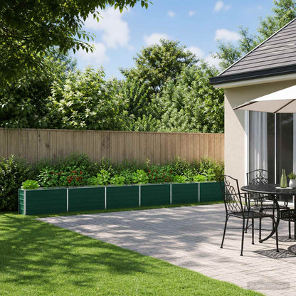 Raised Garden Bed Green 600 x 40 x 55 cm cold-rolled steeel