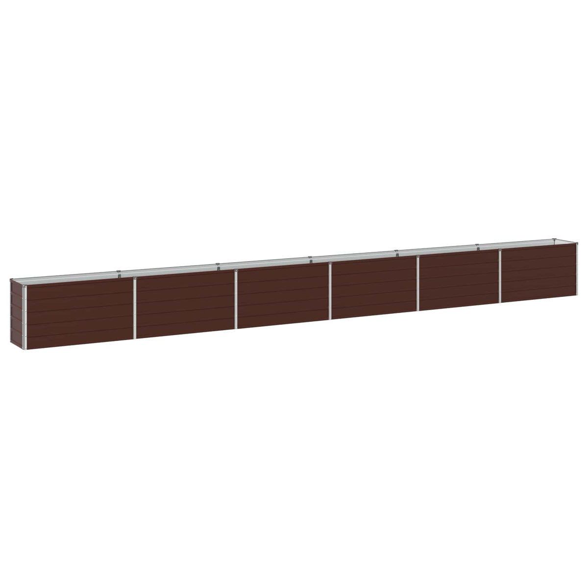 Raised Garden Bed Brown 600 x 40 x 55 cm cold-rolled steel