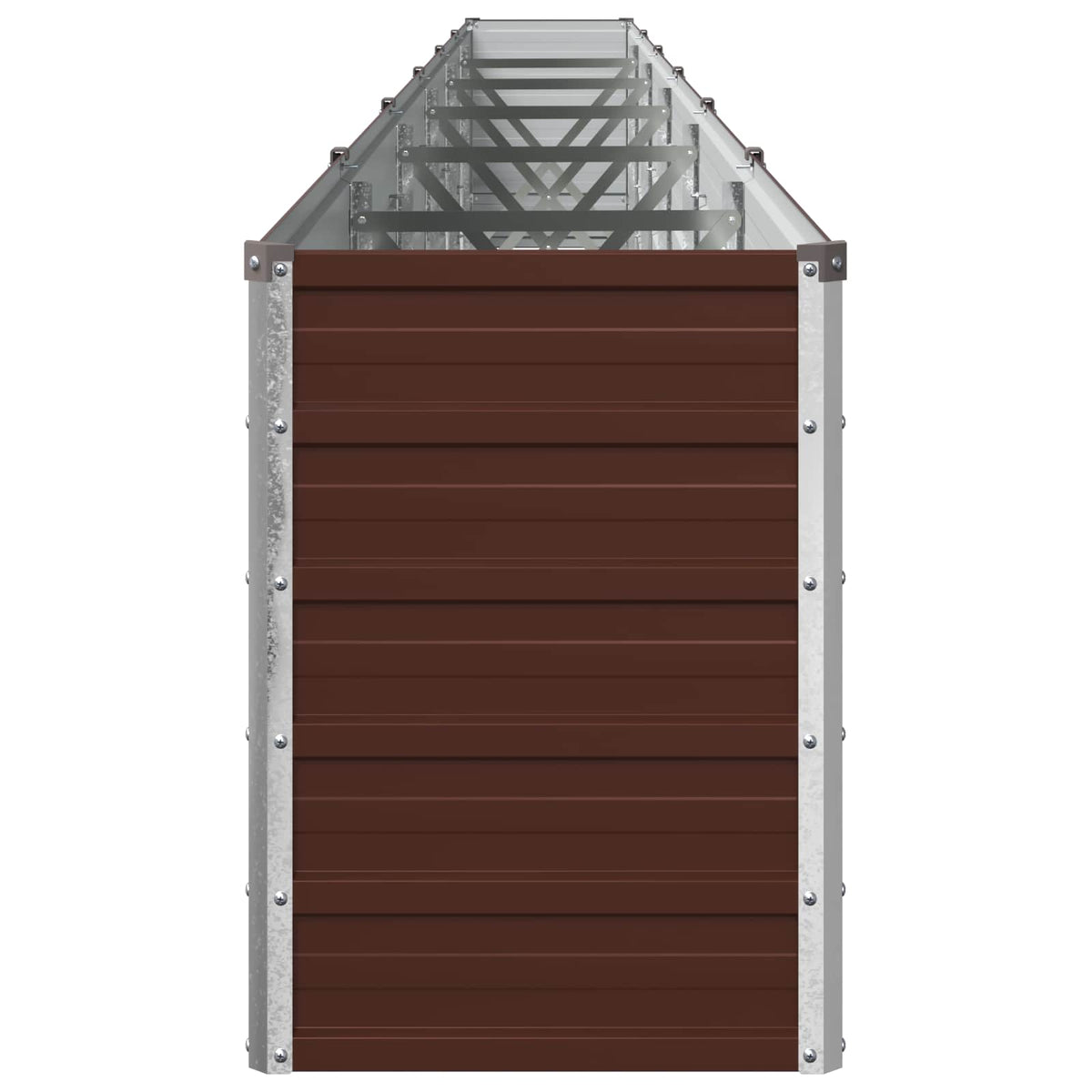 Raised Garden Bed Brown 600 x 40 x 55 cm cold-rolled steel