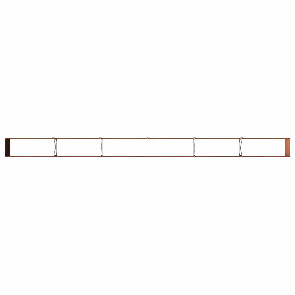 Raised Garden Bed Rusty 600 x 40 x 55 cm corton
