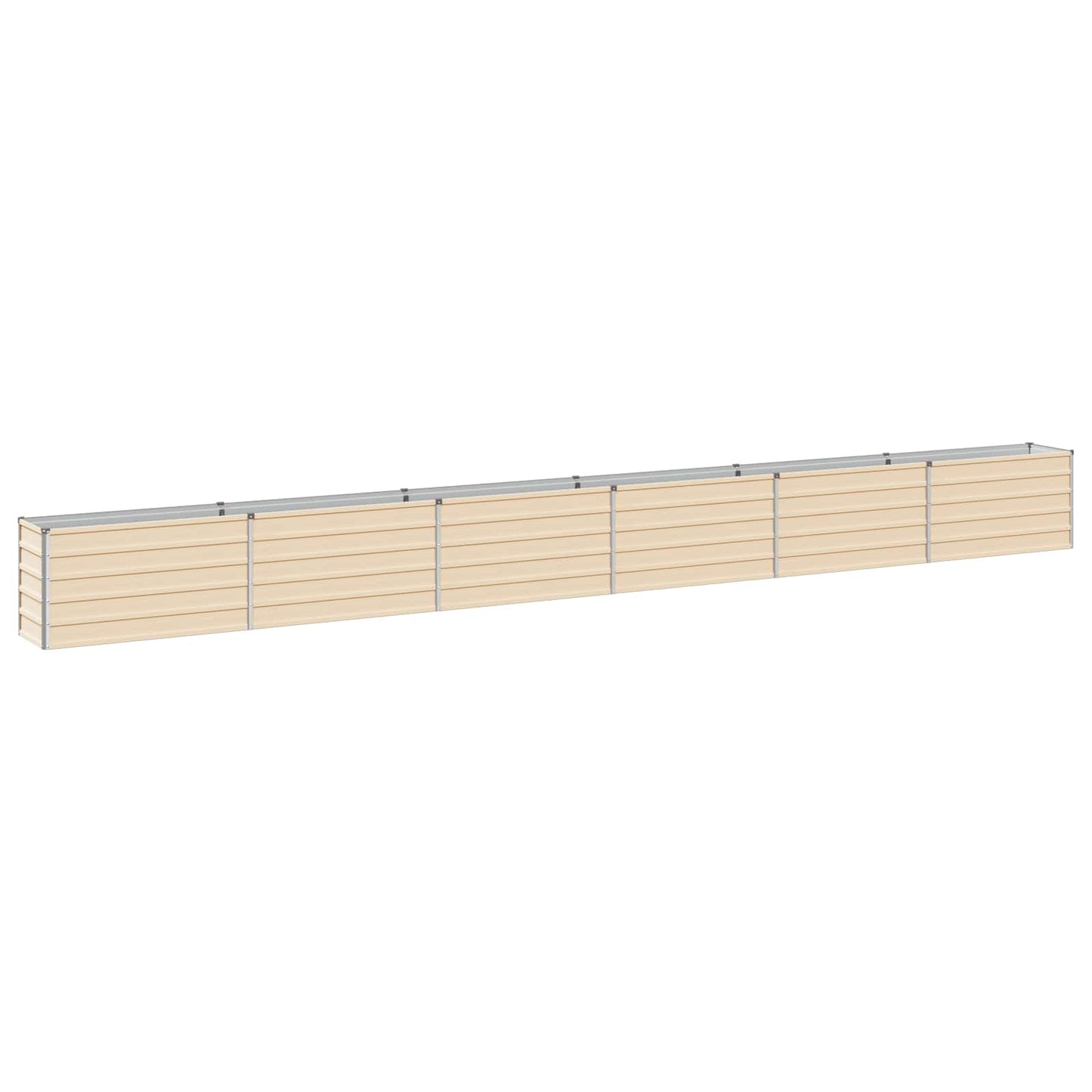 Raised Garden Bed Ivory 600 x 40 x 55 cm cold-rolled steel