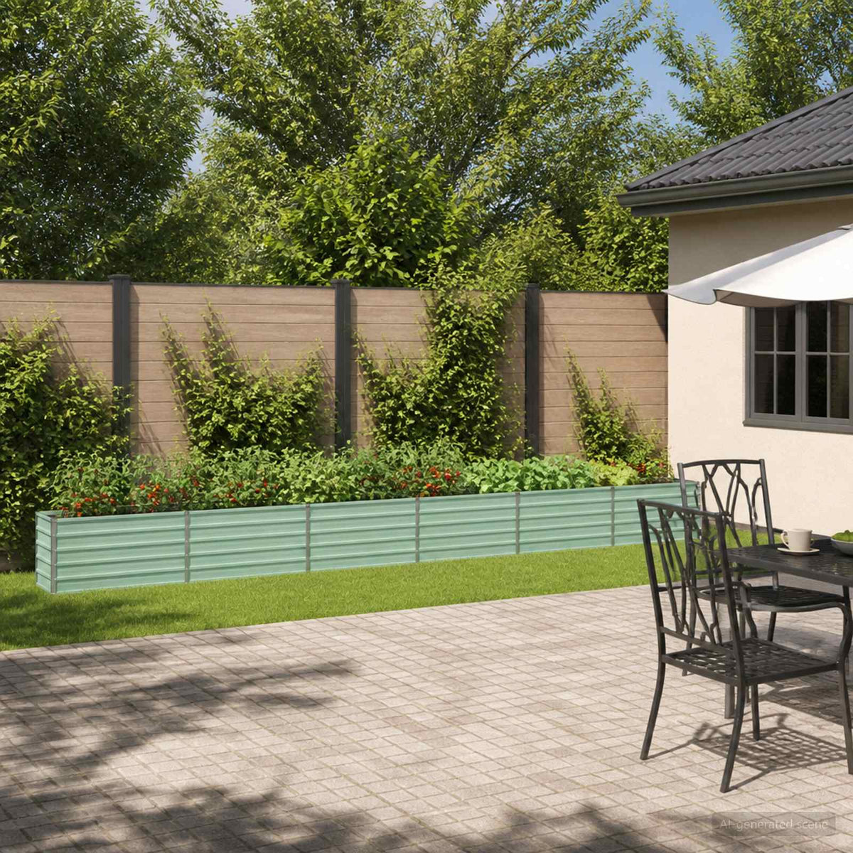 Raised Garden Bed Pastel Green 600 x 40 x 55 cm