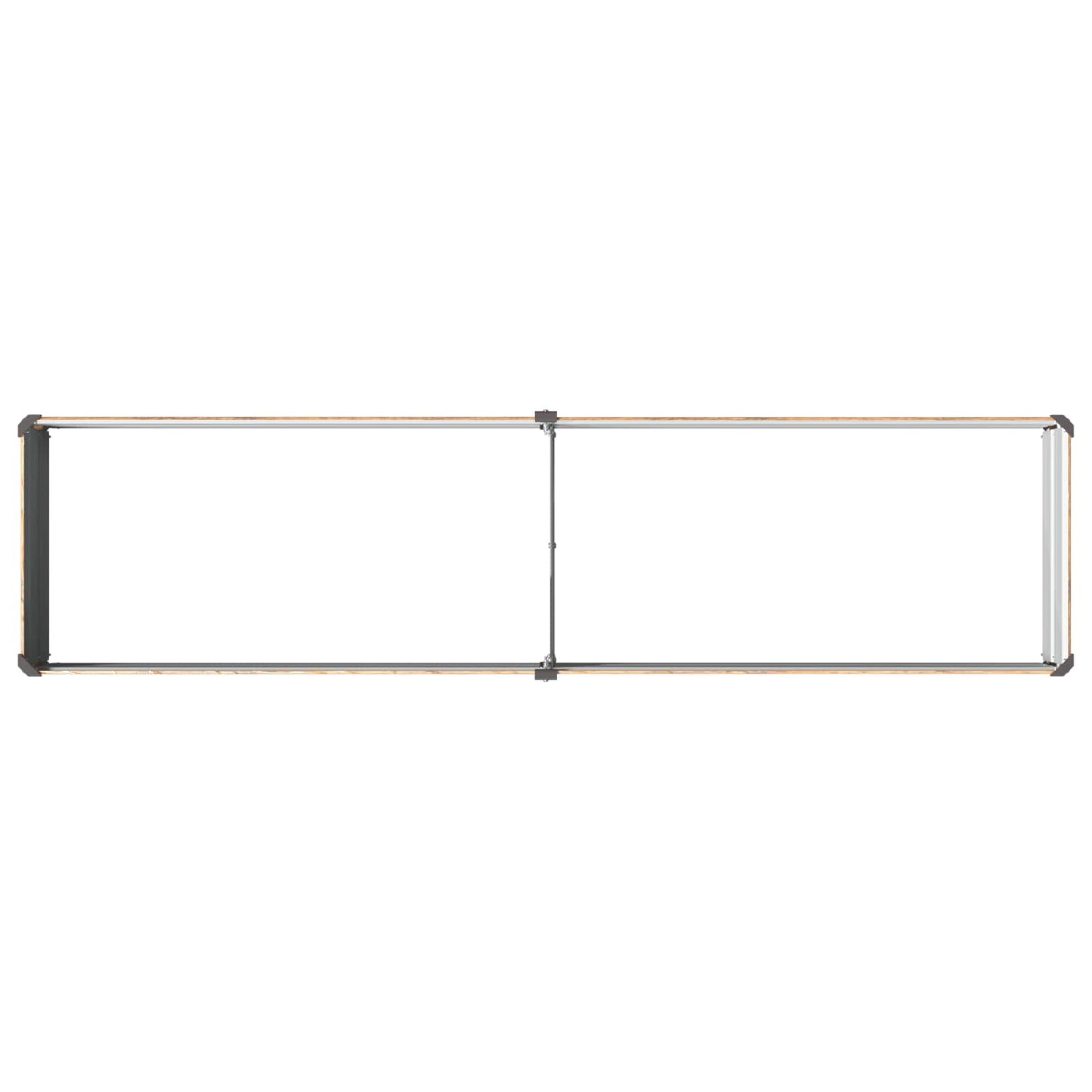 Raised Garden Bed Wood Brown 160 x 40 x 24 cm cold-rolled steel