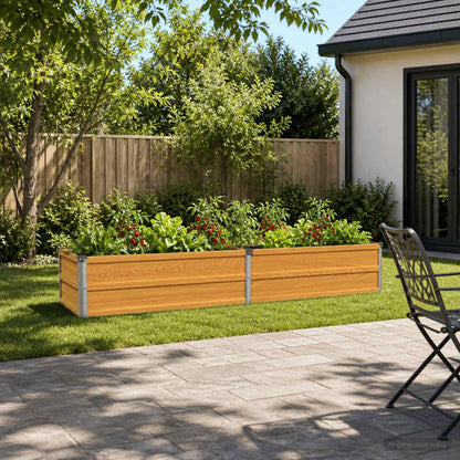 Raised Garden Bed Natural 160 x 40 x 24 cm cold-rolled steel