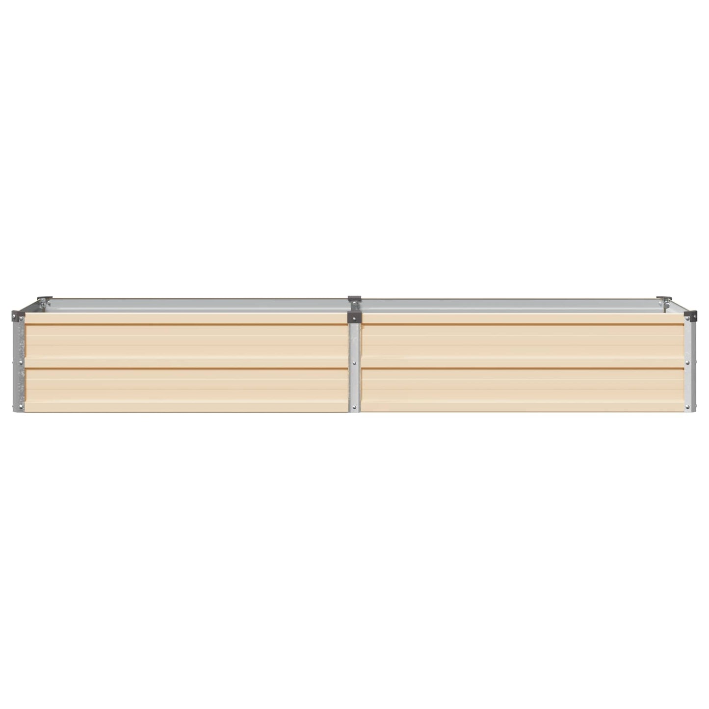 Raised Garden Bed Ivory 160 x 40 x 24 cm cold-rolled steel