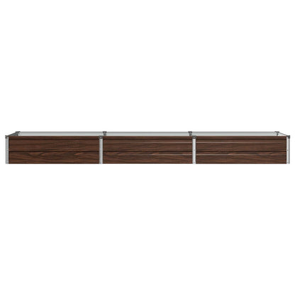 Raised Garden Bed Black 240 x 40 x 24 cm cold-rolled steel