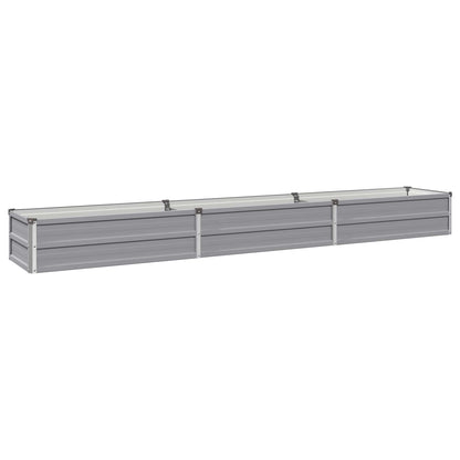 Raised Garden Bed Grey 240 x 40 x 24 cm cold-rolled steel