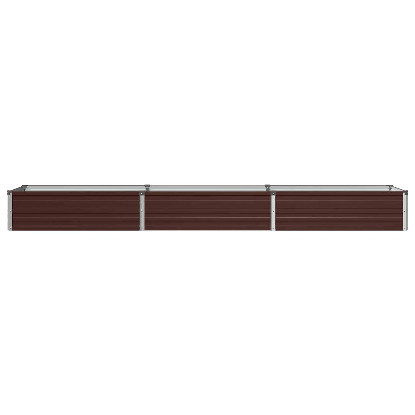 Raised Garden Bed Brown 240 x 40 x 24 cm cold-rolled steel