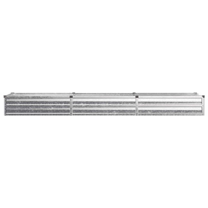 Raised Garden Bed Silver 240 x 40 x 24 cm galvanized