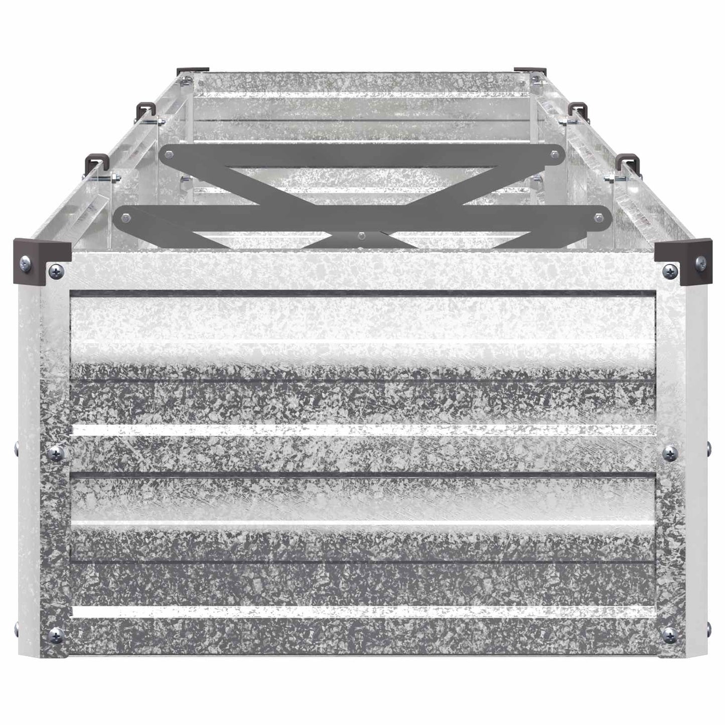 Raised Garden Bed Silver 240 x 40 x 24 cm galvanized