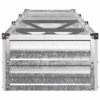 Raised Garden Bed Silver 240 x 40 x 24 cm galvanized