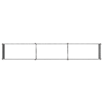 Raised Garden Bed Silver 240 x 40 x 24 cm galvanized