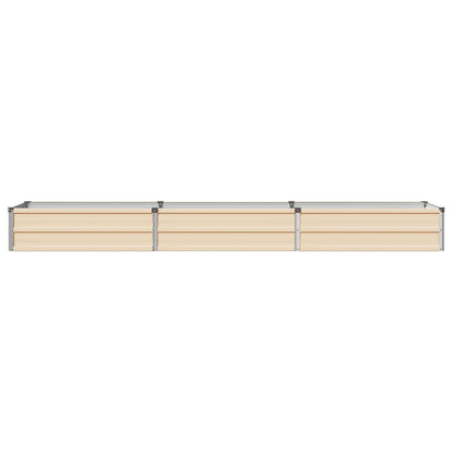 Raised Garden Bed Ivory 240 x 40 x 24 cm cold-rolled steel