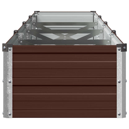 Raised Garden Bed Brown 320 x 40 x 24 cm cold-rolled steel
