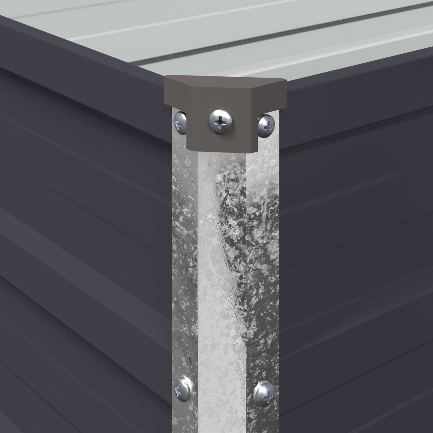 Raised Garden Bed Anthracite 320 x 40 x 24 cm cold-rolled steel