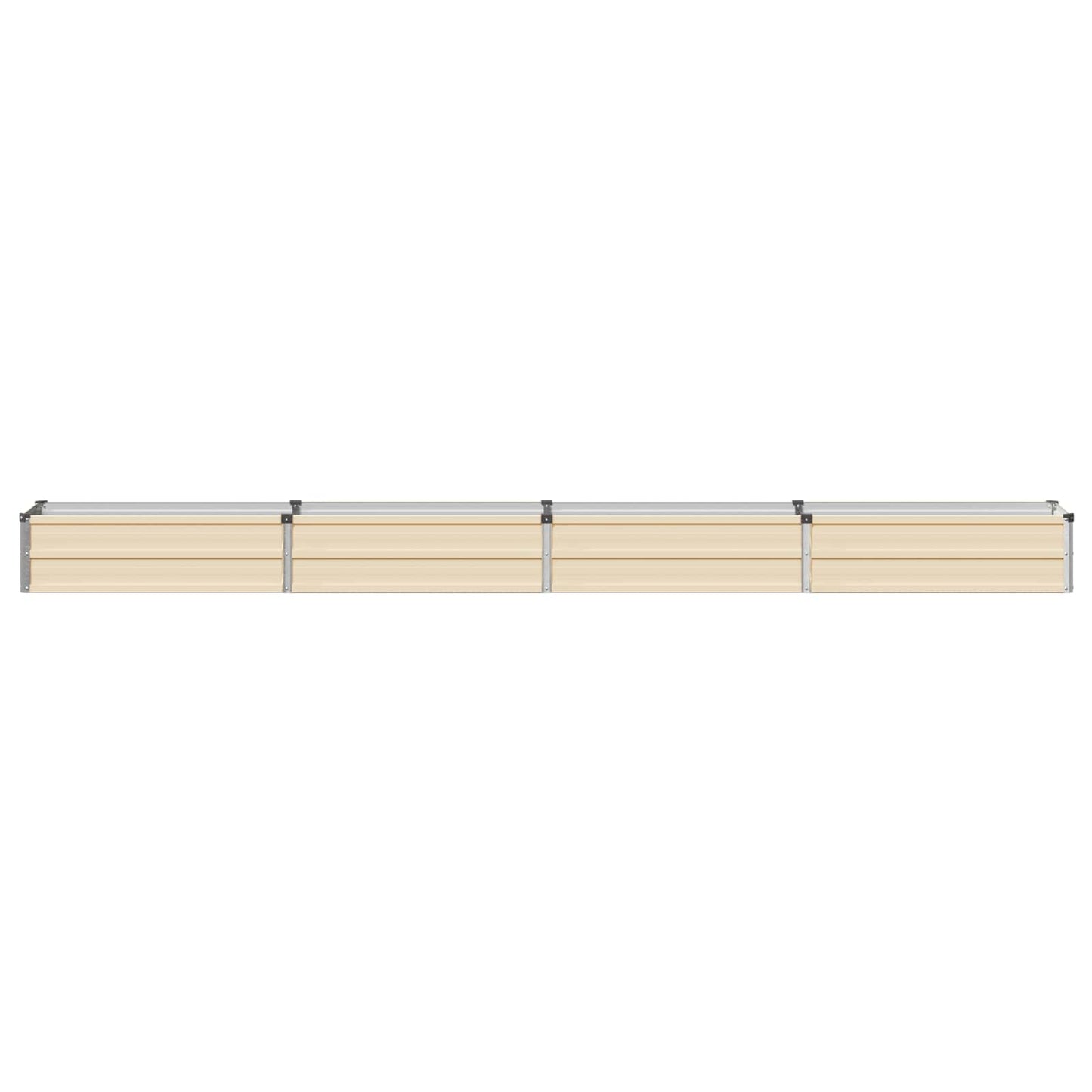 Raised Garden Bed Ivory 320 x 40 x 24 cm cold-rolled steel