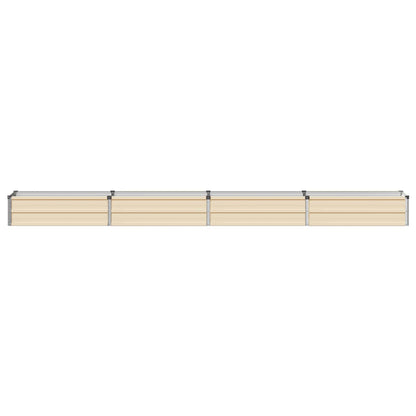 Raised Garden Bed Ivory 320 x 40 x 24 cm cold-rolled steel