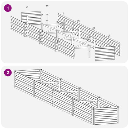 Raised Garden Bed Pastel Green 320 x 40 x 24 cm