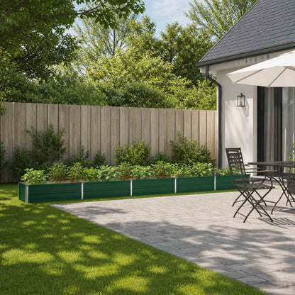 Raised Garden Bed Green 400 x 40 x 24 cm Galvanised Steel