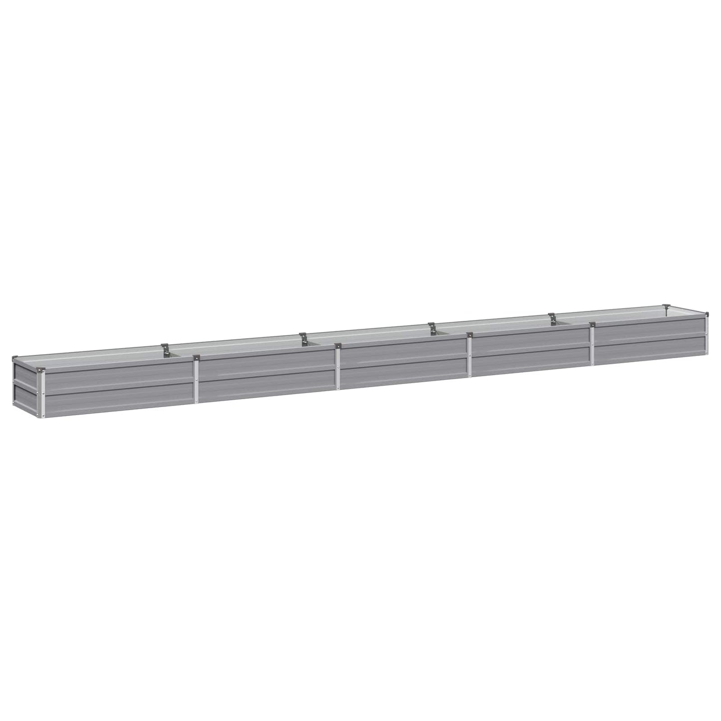 Raised Garden Bed Grey 400 x 40 x 24 cm cold-rolled steel