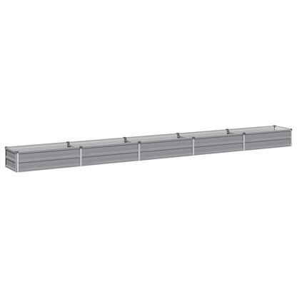 Raised Garden Bed Grey 400 x 40 x 24 cm cold-rolled steel