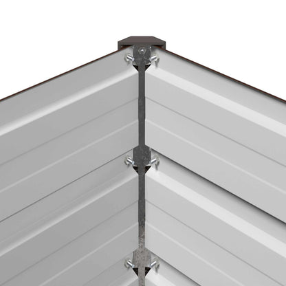 Raised Garden Bed Brown 400 x 40 x 24 cm cold-rolled steel