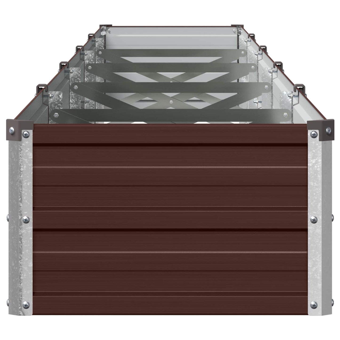 Raised Garden Bed Brown 400 x 40 x 24 cm cold-rolled steel