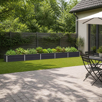 Raised Garden Bed Anthracite 400 x 40 x 24 cm cold-rolled steel