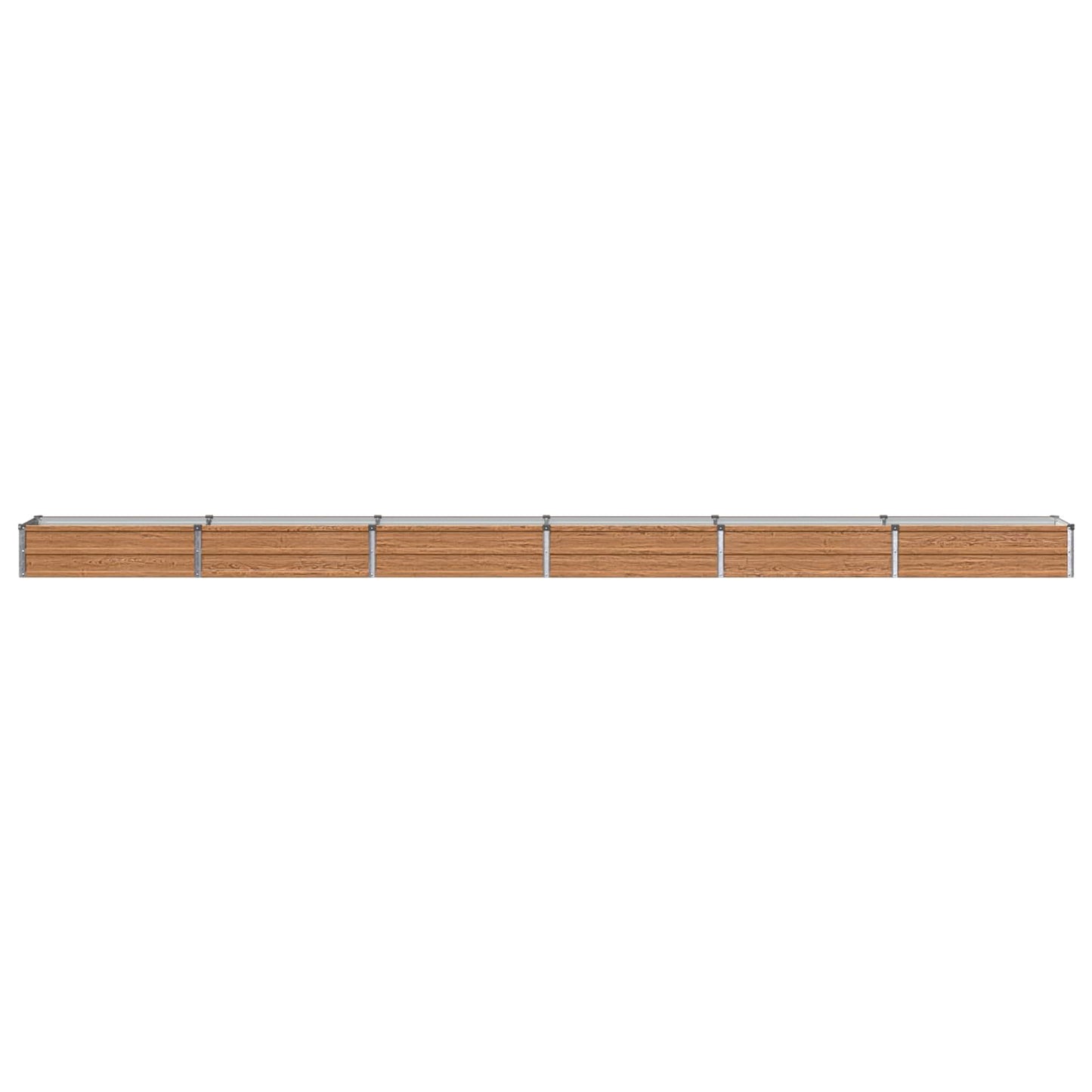 Raised Garden Bed Wood Brown 480 x 40 x 24 cm cold-rolled steel