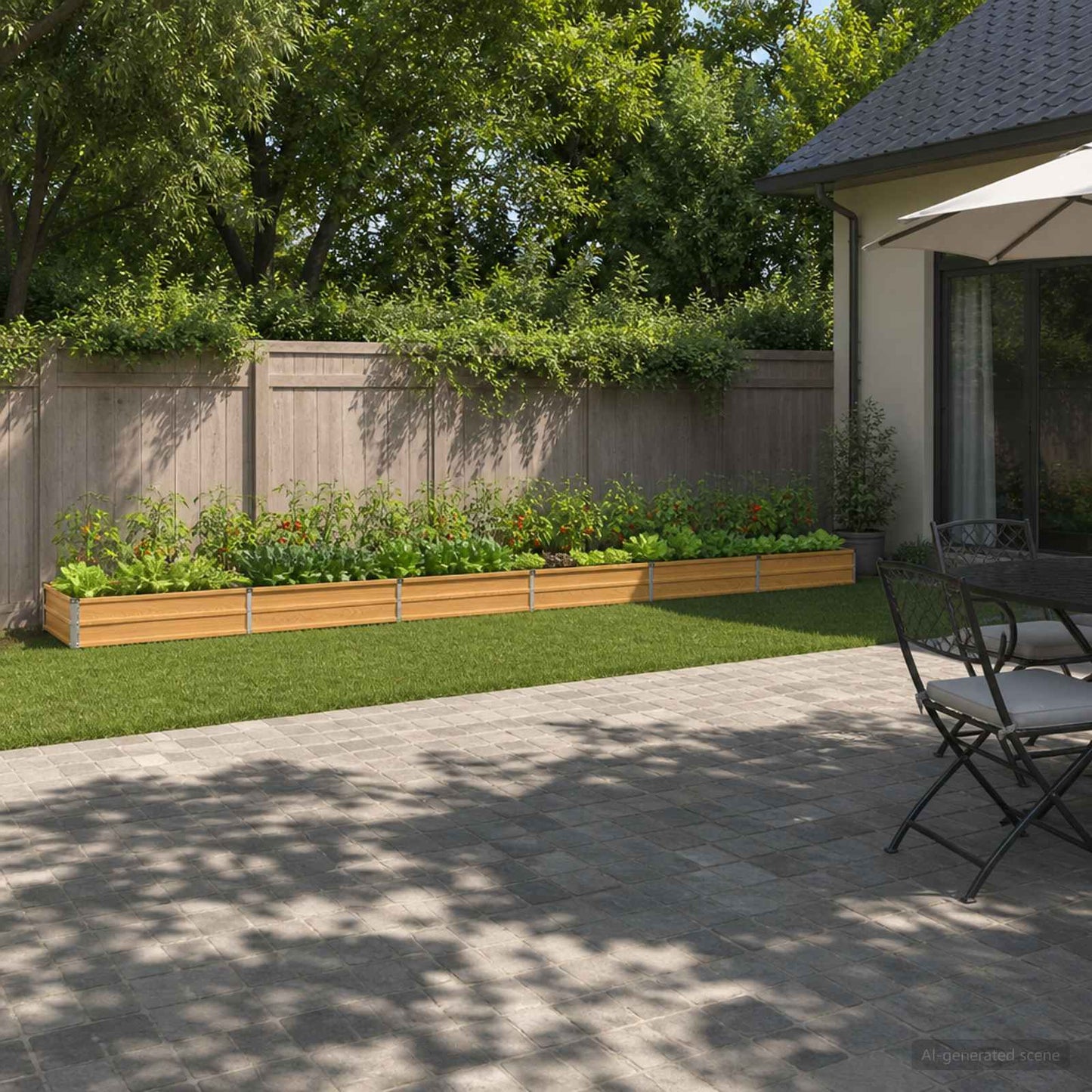 Raised Garden Bed Natural 480 x 40 x 24 cm cold-rolled steel