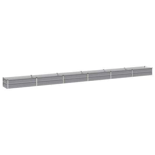 Raised Garden Bed Grey 480 x 40 x 24 cm cold-rolled steel