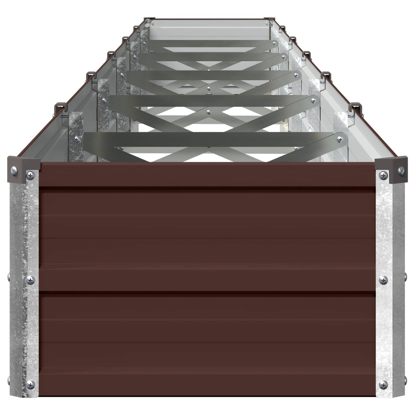 Raised Garden Bed Brown 480 x 40 x 24 cm cold-rolled steel