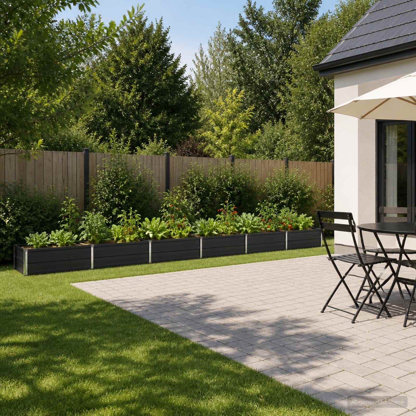Raised Garden Bed Anthracite 480 x 40 x 24 cm cold-rolled steel