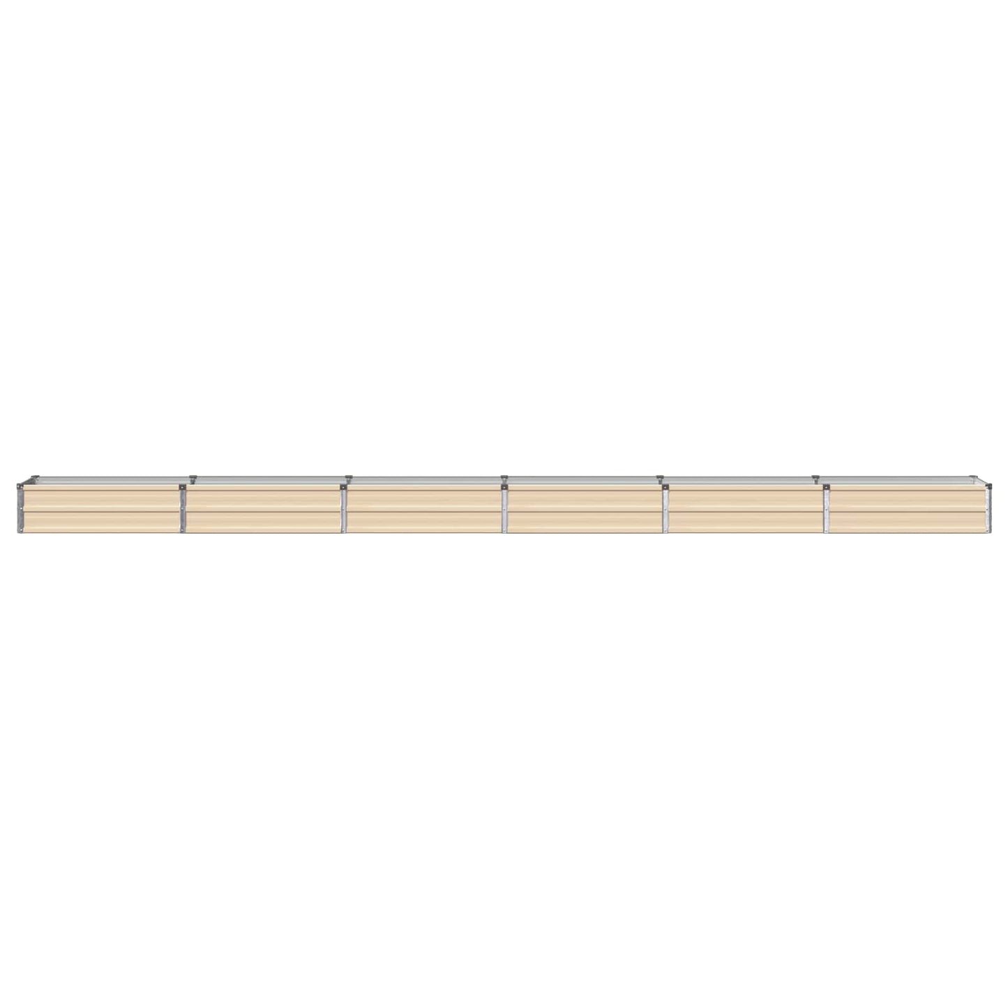 Raised Garden Bed Ivory 480 x 40 x 24 cm cold-rolled steel