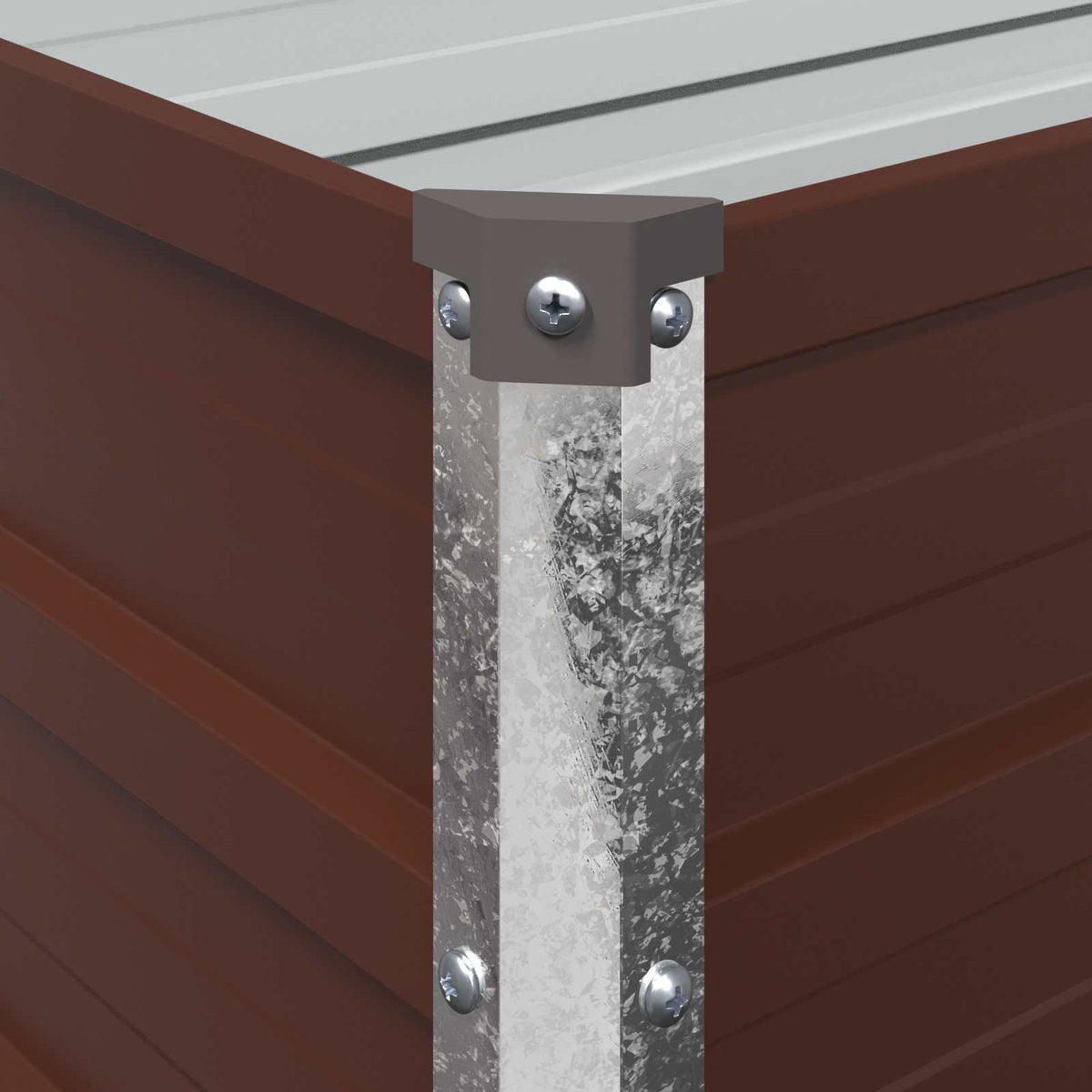 Raised Garden Bed Brown 600 x 40 x 24 cm cold-rolled steel