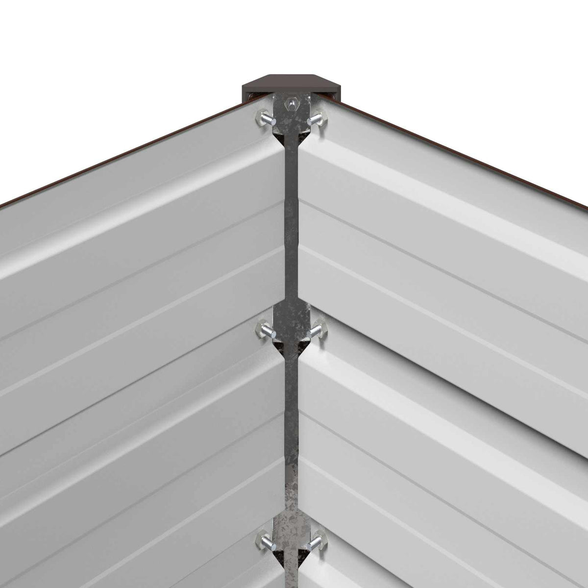 Raised Garden Bed Brown 600 x 40 x 24 cm cold-rolled steel