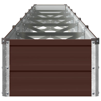 Raised Garden Bed Brown 600 x 40 x 24 cm cold-rolled steel