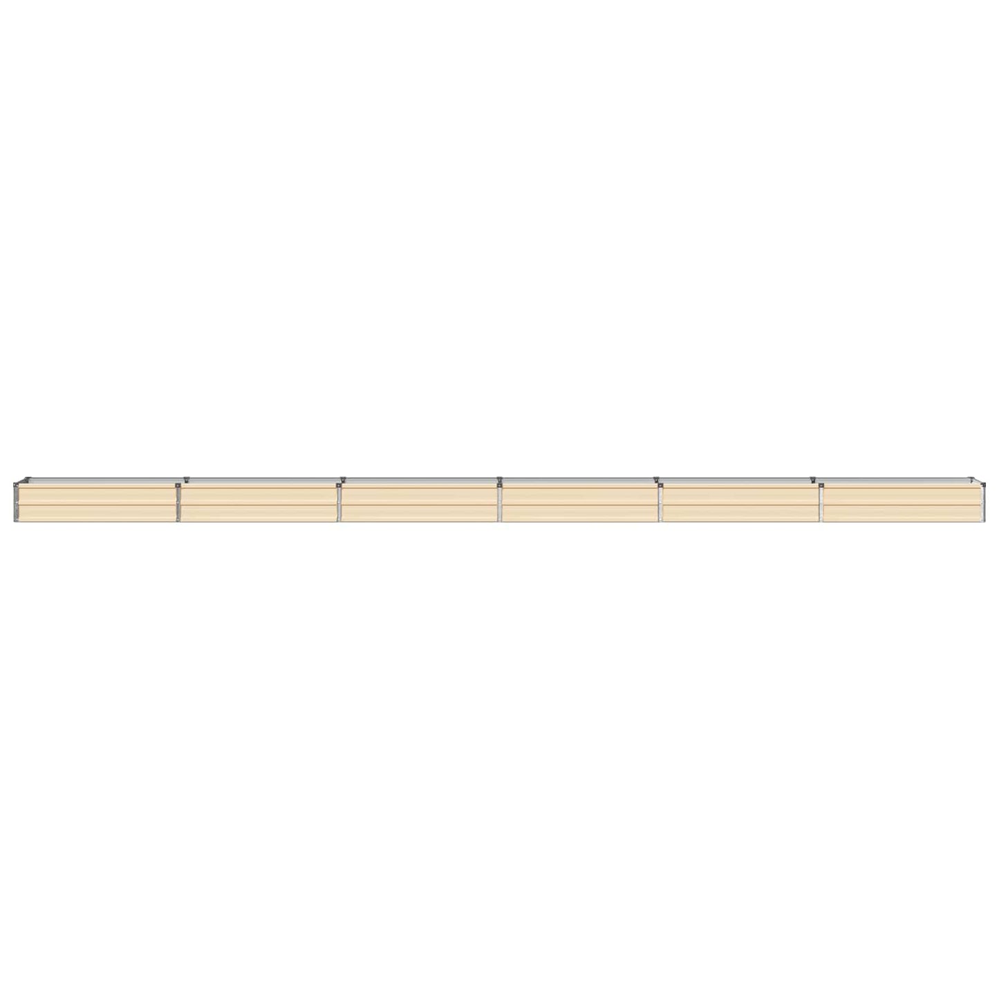 Raised Garden Bed Ivory 600 x 40 x 24 cm cold-rolled steel