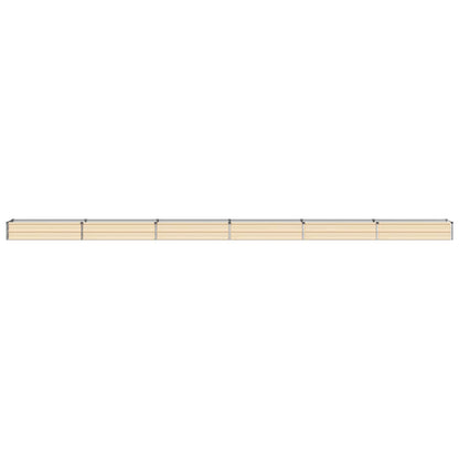 Raised Garden Bed Ivory 600 x 40 x 24 cm cold-rolled steel