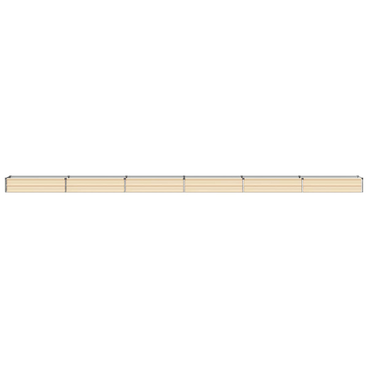 Raised Garden Bed Ivory 600 x 40 x 24 cm cold-rolled steel