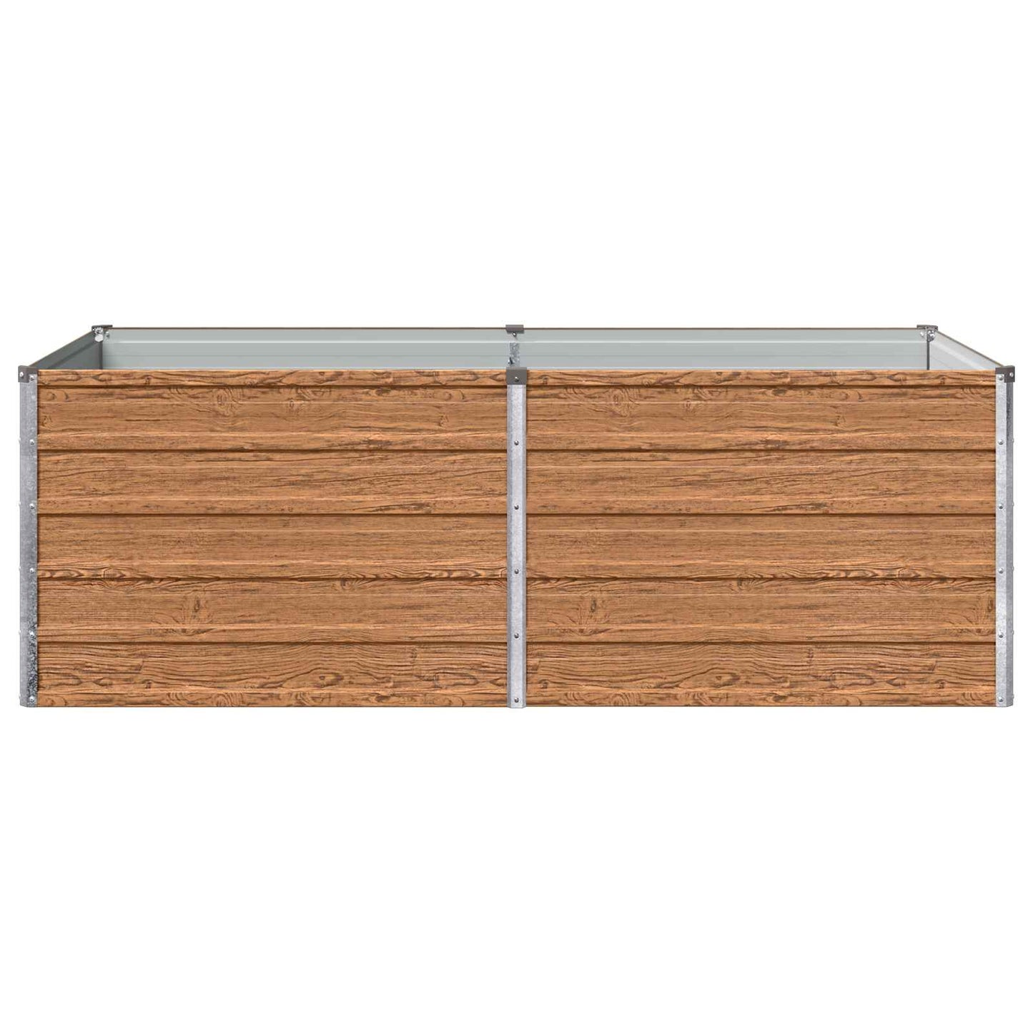 Raised Garden Bed Wood Brown 160 x 80 x 55 cm cold-rolled steel