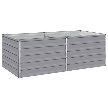 Raised Garden Bed Grey 160 x 80 x 55 cm cold-rolled steel