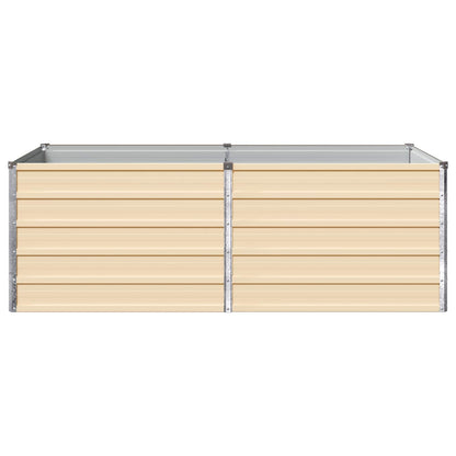 Raised Garden Bed Ivory 160 x 80 x 55 cm cold-rolled steel