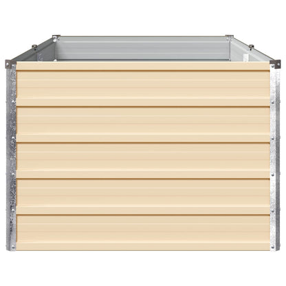 Raised Garden Bed Ivory 160 x 80 x 55 cm cold-rolled steel