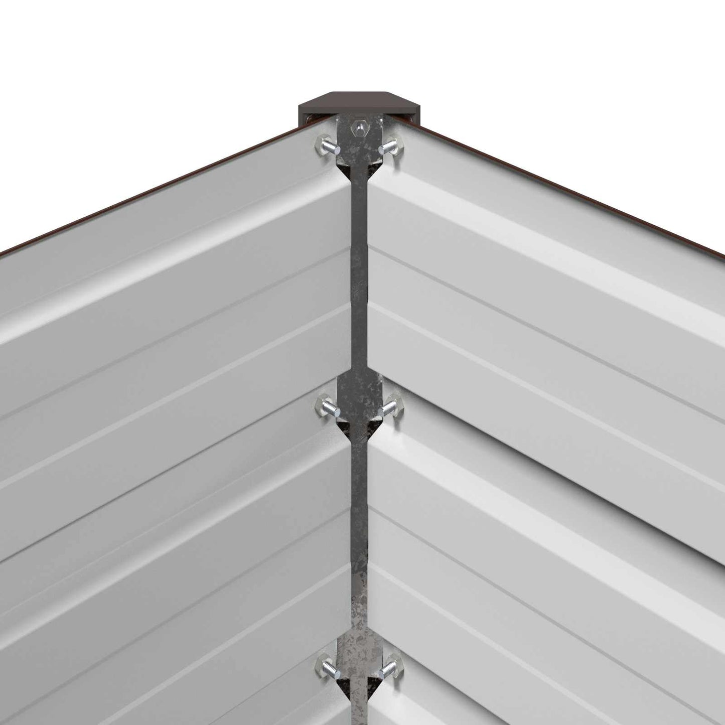 Raised Garden Bed Brown 240 x 80 x 55 cm cold-rolled steel
