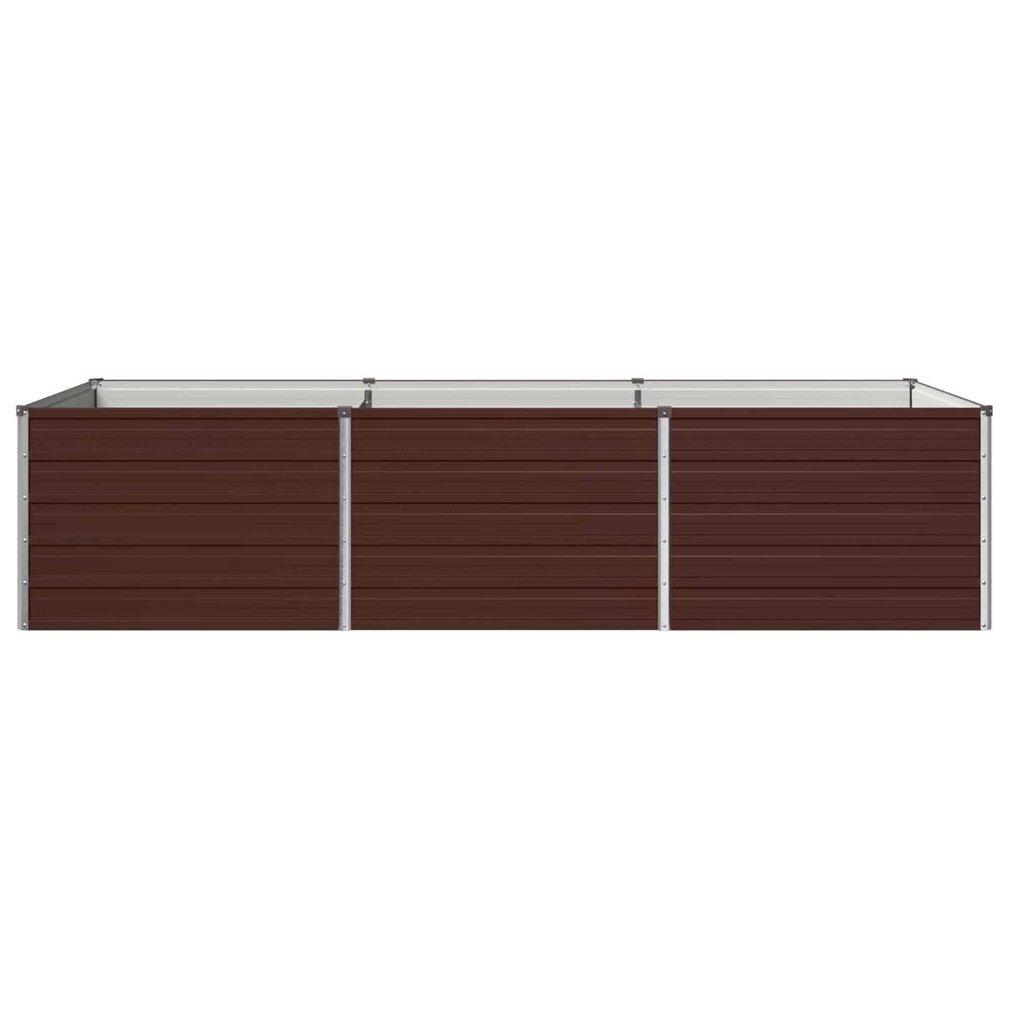 Raised Garden Bed Brown 240 x 80 x 55 cm cold-rolled steel