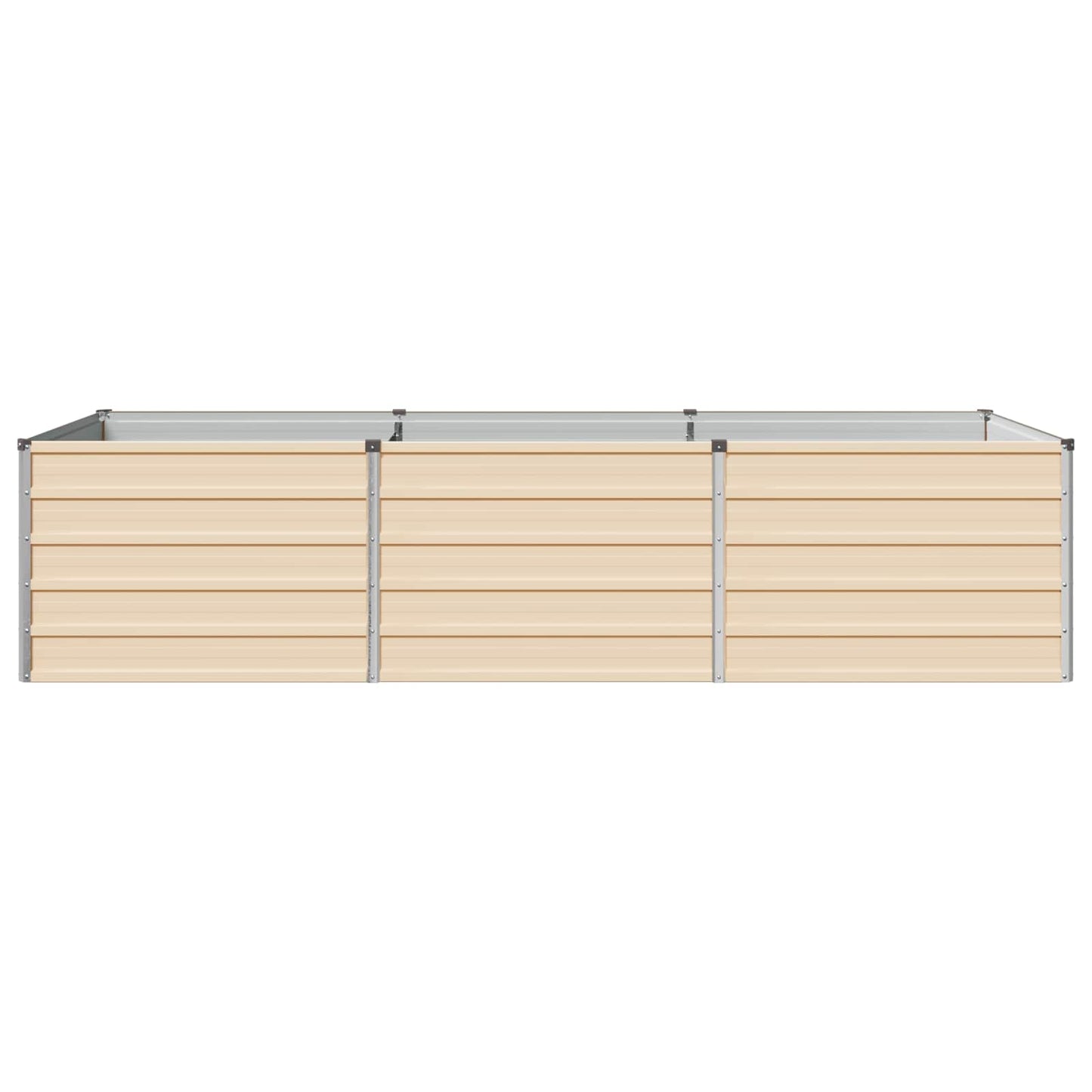 Raised Garden Bed Ivory 240 x 80 x 55 cm cold-rolled steel