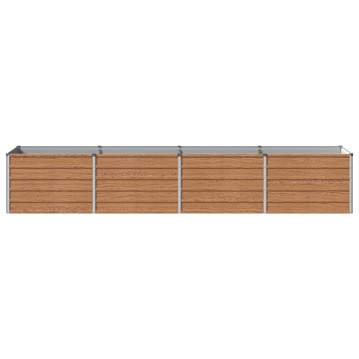 Raised Garden Bed Wood Brown 320 x 80 x 55 cm cold-rolled steel