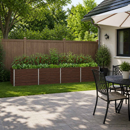 Raised Garden Bed Black 320 x 80 x 55 cm cold-rolled steel